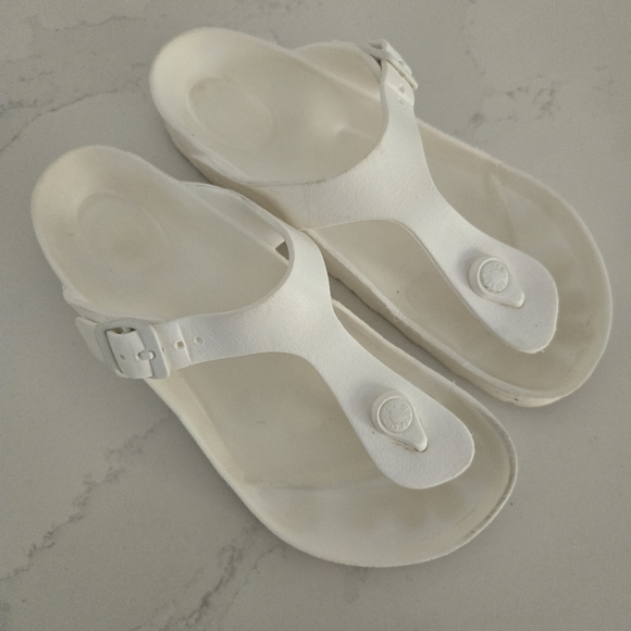 Birkenstock Essentials Gizeh Footbed Thong Slip-on Sandals Foam Light White 37 - Picture 2 of 9